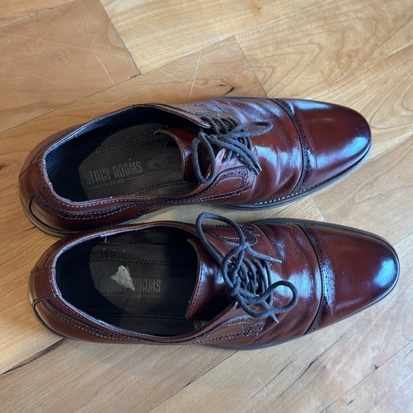 STACY ADAMS Men\'s Leather Lace Up Oxford Shoe dark brown sz 9 M main image 8